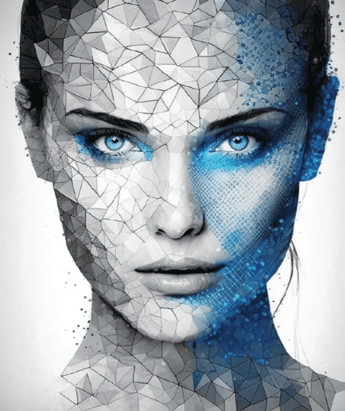 Facial recognition ai image